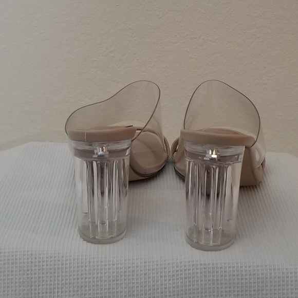 Steve Madden Averie Clear Block Heels - Picture 2 of 6